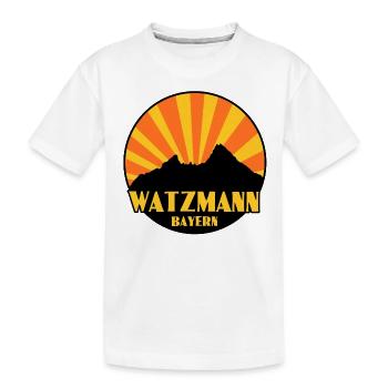 Watzmann - Kinder Premium Bio T-Shirt - Weiß - Vorne