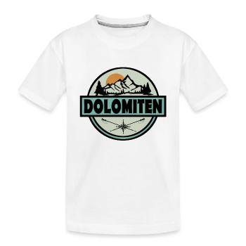 Dolomiten - Kinder Premium Bio T-Shirt - Weiß - Vorne