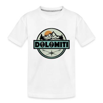 Dolomiten Dolomiti - Kinder Premium Bio T-Shirt - Weiß - Vorne
