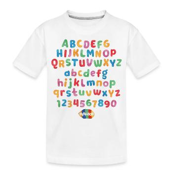 Play-Doh L'Alphabet Lettres Et Chiffres Colorés - T-shirt bio Premium Enfant - blanc - Devant