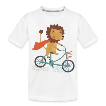 Fahrrad - Kinder Premium Bio T-Shirt - Weiß - Vorne