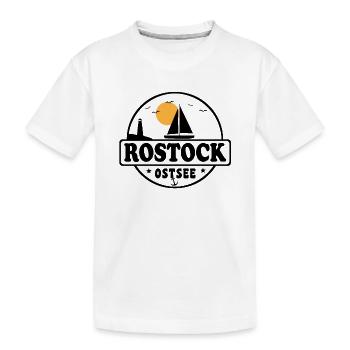 Rostock - Kinder Premium Bio T-Shirt - Weiß - Vorne