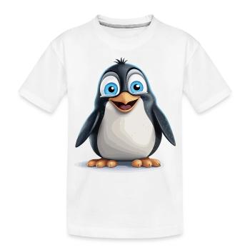 Le manchot radieux - T-shirt bio Premium Enfant - blanc - Devant