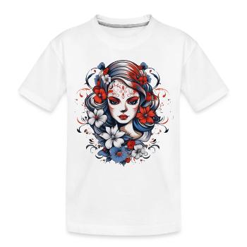 T-Shirt Frankreich - Kinder Premium Bio T-Shirt - Weiß - Vorne