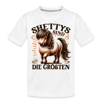 Shetland Pony - Kinder Premium Bio T-Shirt - Weiß - Vorne
