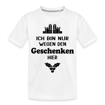 Weihnachtsgeschenke Weihnachtsmann Frohes Fest - Kinder Premium Bio T-Shirt - Weiß - Vorne