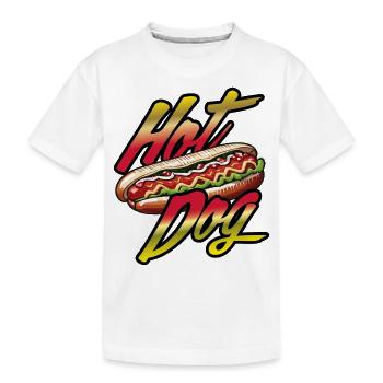 hot dog - Kinder Premium Bio T-Shirt - Weiß - Vorne