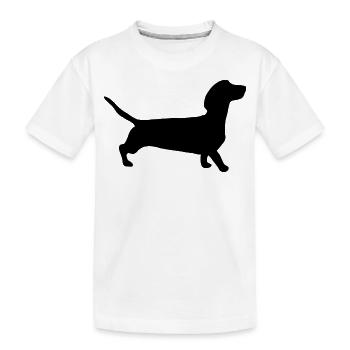 Dackel - Kinder Premium Bio T-Shirt - Weiß - Vorne