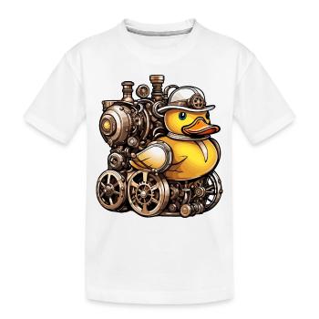 Canard en caoutchouc / canard en caoutchouc / eau / baignoire - T-shirt bio Premium Enfant - blanc - Devant