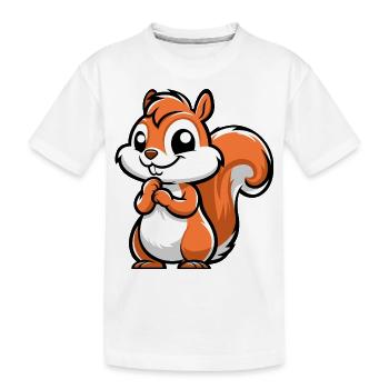 Freches kleines Eichhörnchen - Kinder Premium Bio T-Shirt - Weiß - Vorne