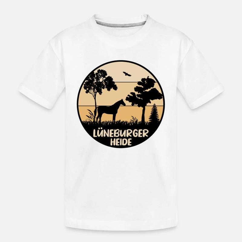 Lüneburger Heide - Kinder Premium Bio T-Shirt - Weiß