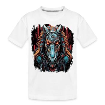 Citation Quarter Horse Riding Idée Présente - T-shirt bio Premium Enfant - blanc - Devant