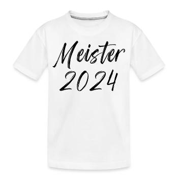 Meister 2024 Aufstiegstrikot Aufstieg 24 - Kinder Premium Bio T-Shirt - Weiß - Vorne