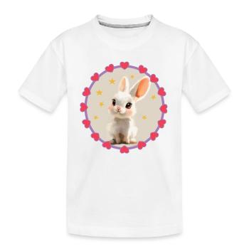 Süßer Hase Hase - Kinder Premium Bio T-Shirt - Weiß - Vorne