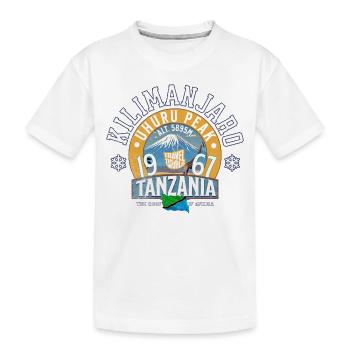 Kilimandscharo Uhuru Gipfel Tansania - Kinder Premium Bio T-Shirt - Weiß - Vorne