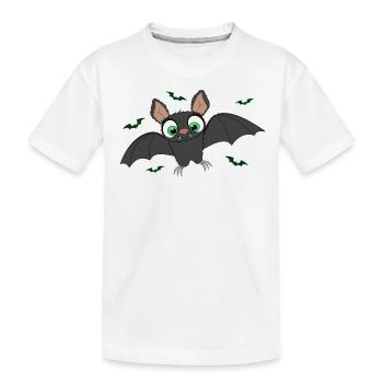 fledermauser - Kinder Premium Bio T-Shirt - Weiß - Vorne