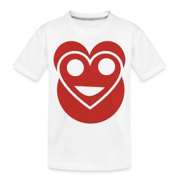 Gesicht verliebte Person - Kinder Premium Bio T-Shirt - Weiß - Vorne