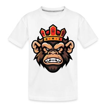 Couronne Tête de Singe - T-shirt bio Premium Enfant - blanc - Devant