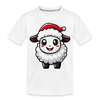 Sheep Christmas Cute - Kids' Premium Organic T-Shirt - white - Front