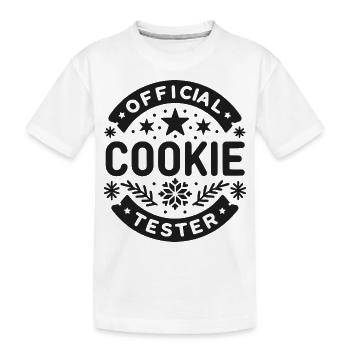Offizieller Cookie-Tester - Kinder Premium Bio T-Shirt - Weiß - Vorne