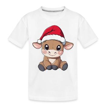 Taurus Christmas Sweet Cute Xmas Christmassy - Kids' Premium Organic T-Shirt - white - Front