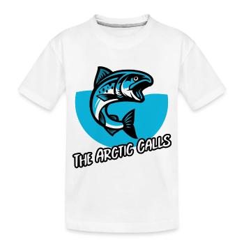 The Arctic Calls Reel in the Challenge - Kids' Premium Organic T-Shirt - white - Front