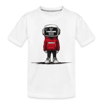 T Shirt Design Media - Kids' Premium Organic T-Shirt - white - Front