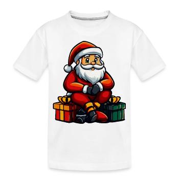 Cadeaux de Noël du Père Noël - T-shirt bio Premium Enfant - blanc - Devant