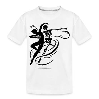 Dancing with Death - Kids' Premium Organic T-Shirt - white - Front
