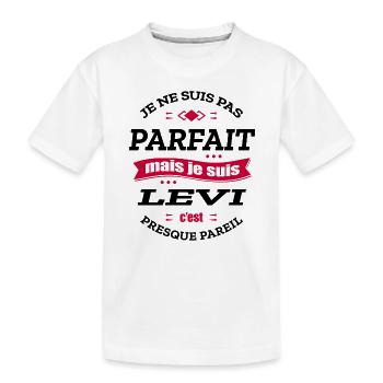 LEVI PARFAIT - PRENOM LEVI - T-shirt bio Premium Enfant - blanc - Devant