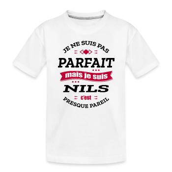 NILS PARFAIT - PRENOM NILS - T-shirt bio Premium Enfant - blanc - Devant