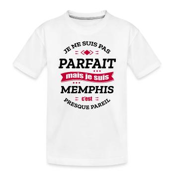 MEMPHIS PARFAIT - PRENOM MEMPHIS - T-shirt bio Premium Enfant - blanc - Devant