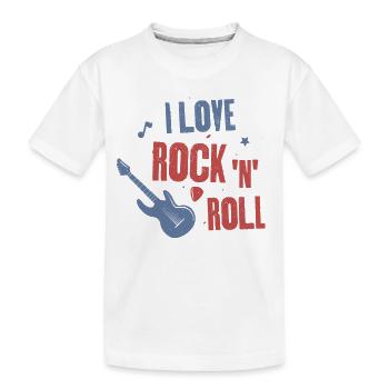 I love rock and roll - Kids' Premium Organic T-Shirt - white - Front