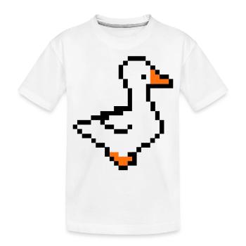 Canard pixel - T-shirt bio Premium Enfant - blanc - Devant
