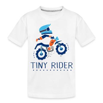 Tiny rider vêtement pour bébé motocross - T-shirt bio Premium Enfant - blanc - Devant