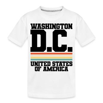 WASHINGTON D.C. United States of America - Kinder Premium Bio T-Shirt - Weiß - Vorne