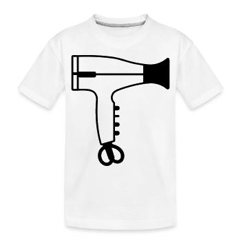 Hair dryer - Kids' Premium Organic T-Shirt - white - Front