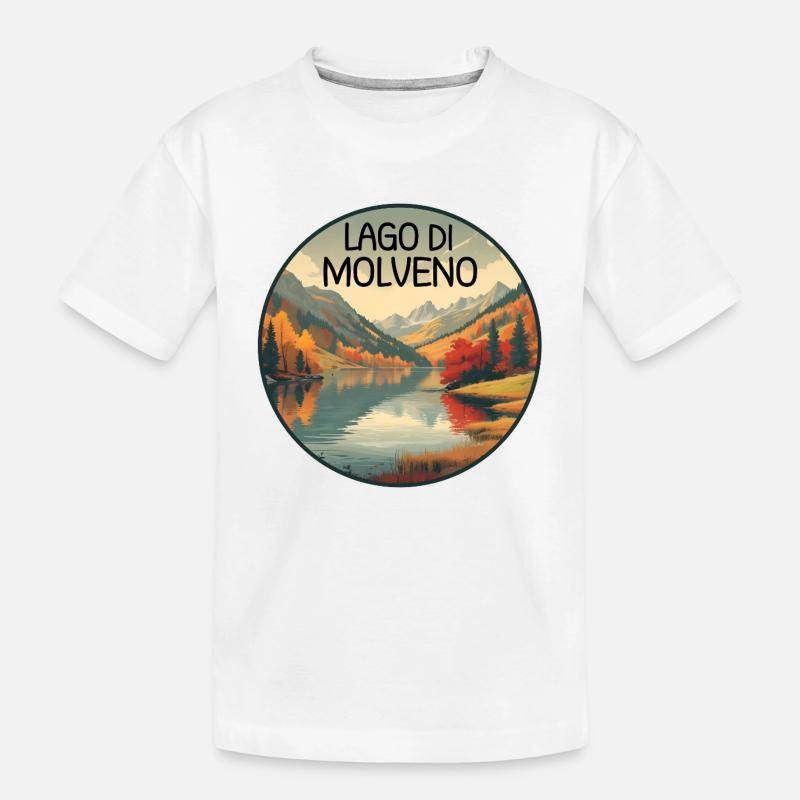 Lago di Molveno - Kinder Premium Bio T-Shirt - Weiß