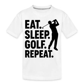 Golfers Eat Sleep Play Golf - Kids' Premium Organic T-Shirt - white - Front