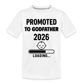 Annonce de grossesse Bientôt parrain - T-shirt bio Premium Enfant - blanc - Devant
