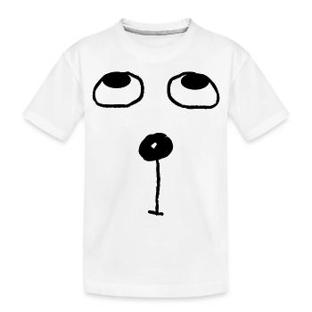Lustiges Katzengesicht - Kinder Premium Bio T-Shirt - Weiß - Vorne