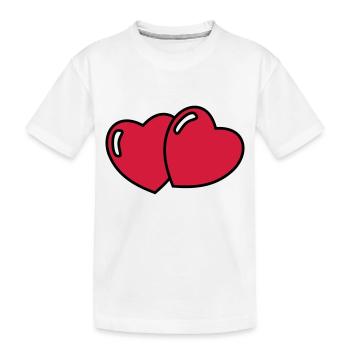 cœur - T-shirt bio Premium Enfant - blanc - Devant
