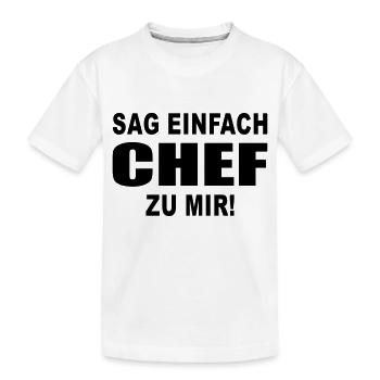 chef boss - Kinder Premium Bio T-Shirt - Weiß - Vorne