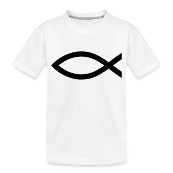 Fish (Christianity) - Kids' Premium Organic T-Shirt - white - Front