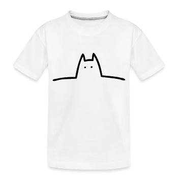 bat - Kinder Premium Bio T-Shirt - Weiß - Vorne
