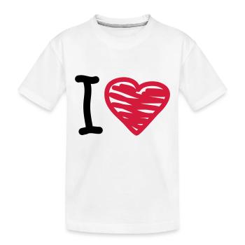 I_love - T-shirt bio Premium Enfant - blanc - Devant