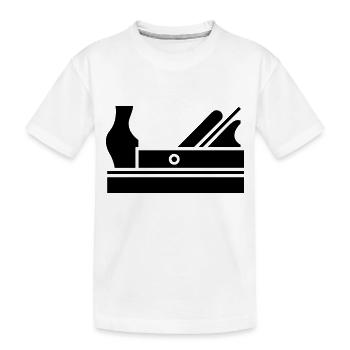 Plane - Kids' Premium Organic T-Shirt - white - Front
