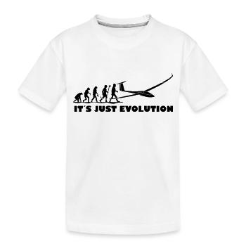 evolution gliding glider pilot - Kids' Premium Organic T-Shirt - white - Front