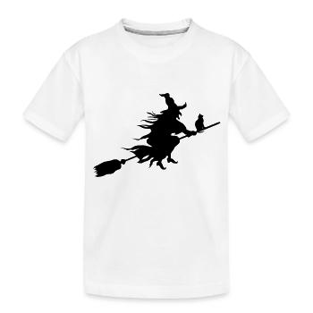 Hexe - Kinder Premium Bio T-Shirt - Weiß - Vorne
