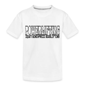 simple POWERLIFTING - Kids' Premium Organic T-Shirt - white - Front